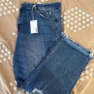 Straight Leg Distressed Jeans